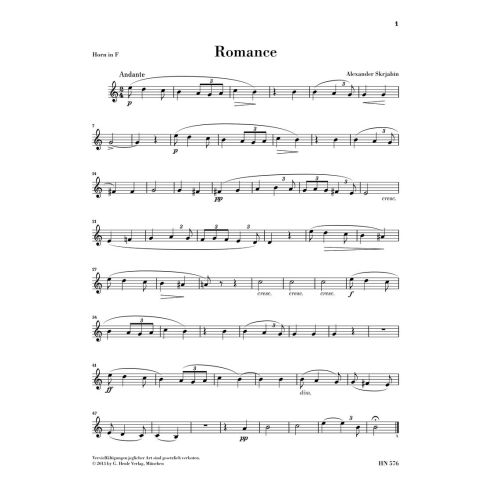 Scriabin, Alexander Nikolayevich - Romance for Horn and Piano 