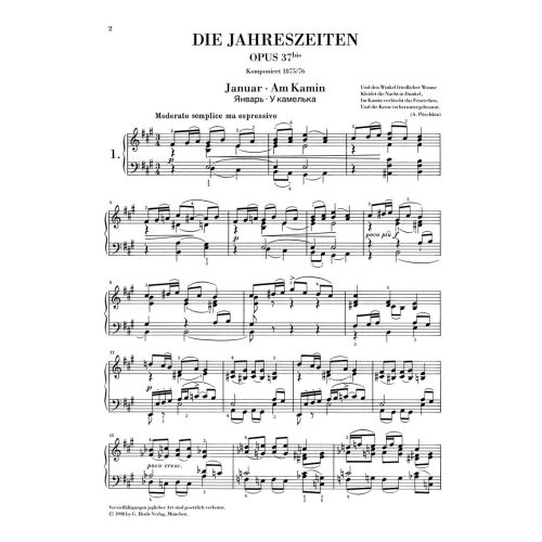 Tchaikovsky, Peter Iljitsch - The Seasons op. 37bis 
