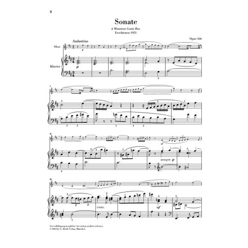 Saint-Saëns, Camille - Oboe Sonata op. 166 
