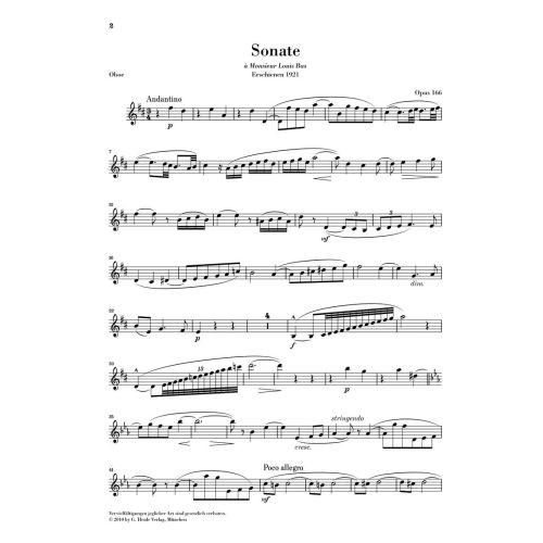 Saint-Saëns, Camille - Oboe Sonata op. 166 