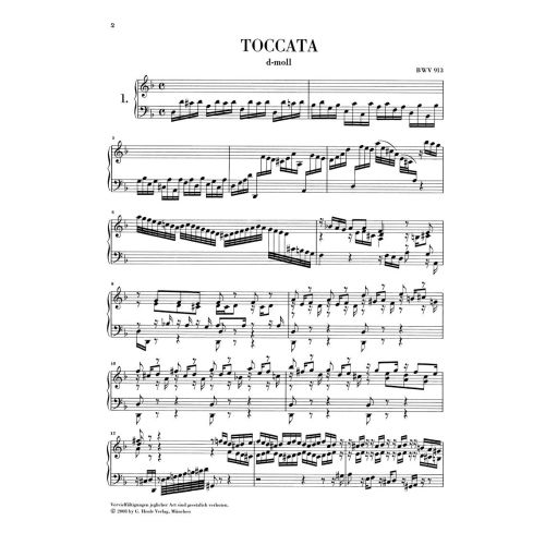 Bach, J.S - Toccatas BWV 910-916 