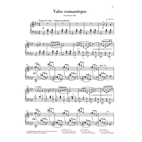Debussy, Claude - Valse romantique 