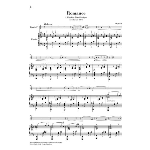 Saint-Saëns, Camille - Romances for Horn and Piano 