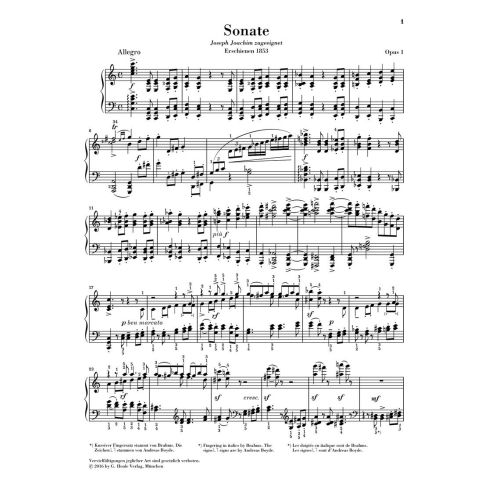 Brahms, Johannes - Piano Sonata no. 1 op. 1 
