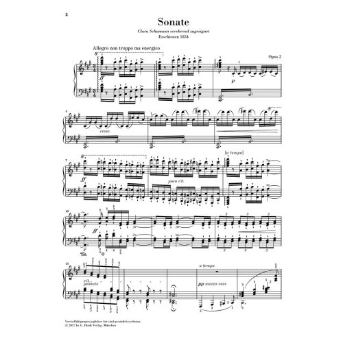 Brahms, Johannes - Piano Sonata op. 2 