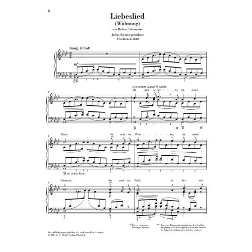 Schumann, Robert - Love Song (Dedication) 
