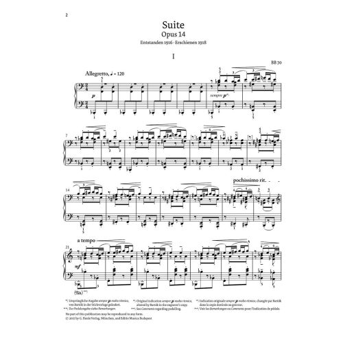 Bartók, Béla - Suite op. 14 