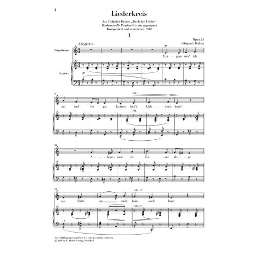 Schumann, Robert - Song Cycle op. 24 