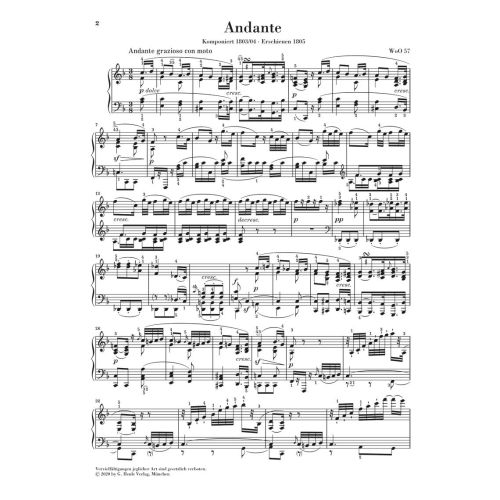 Beethoven, Ludwig van - Andante in F major WoO 57 