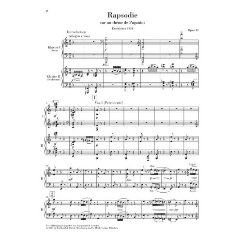Rachmaninoff, Sergei Wassiljewitsch - Paganini Rhapsody op. 43 