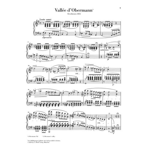 Liszt, Franz - Vallée d’Obermann 