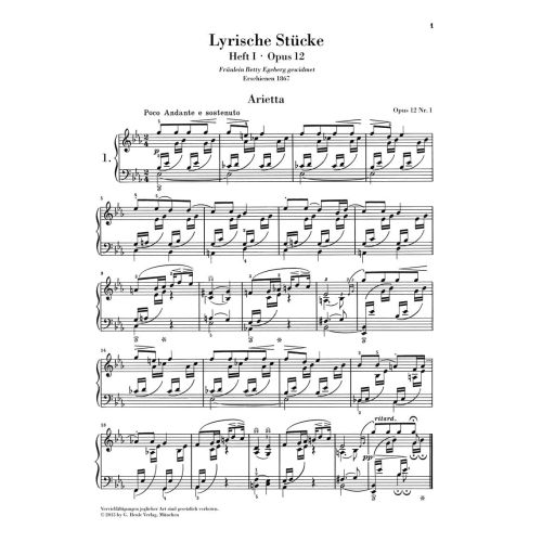 Grieg, Edvard - Sämtliche Lyrische Stücke 