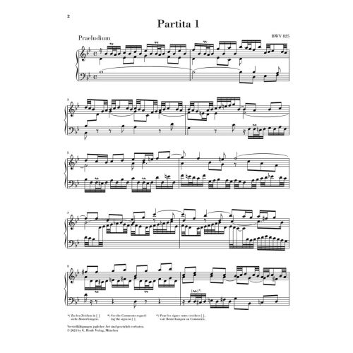 Bach, J.S - Partita Nr. 1 B-dur BWV 825 