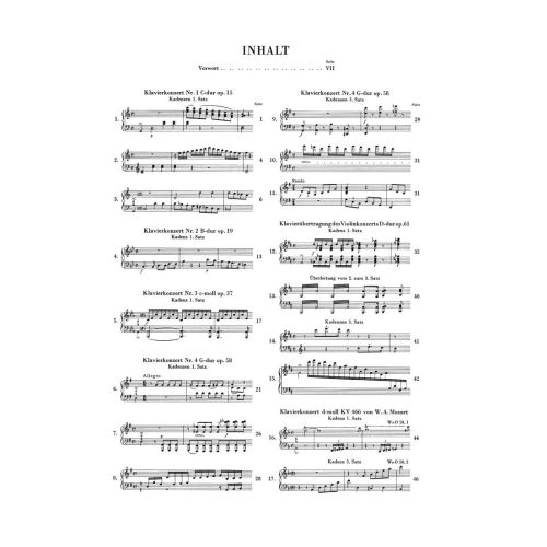 Beethoven, Ludwig van - Cadenzas in the Piano Concertos 