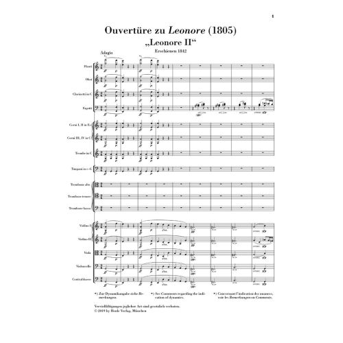 Beethoven, Ludwig van - Overture no. 2 for the Opera "Leonore" (1805) SE 