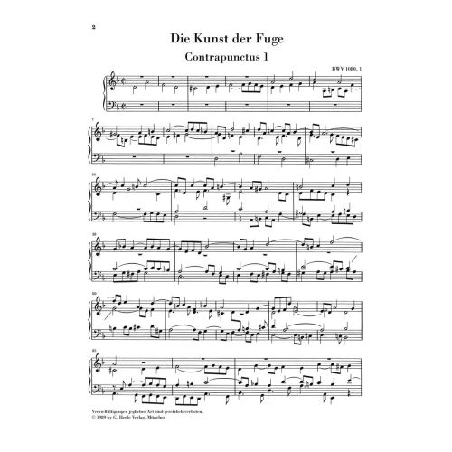 Bach, J.S - Art of the Fugue BWV 1080 