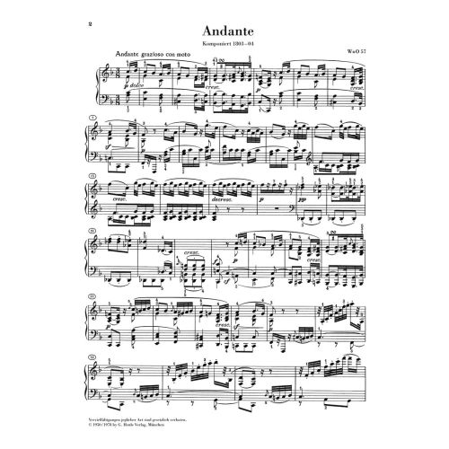 Beethoven, Ludwig van - Andante F major WoO 57 
