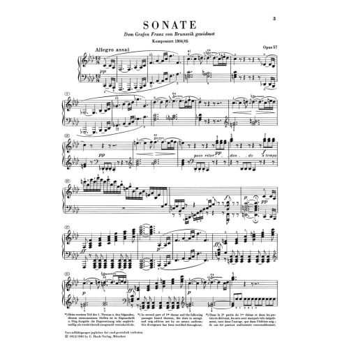Beethoven, Ludwig van - Piano Sonata f minor [Appassionata] op. 57 