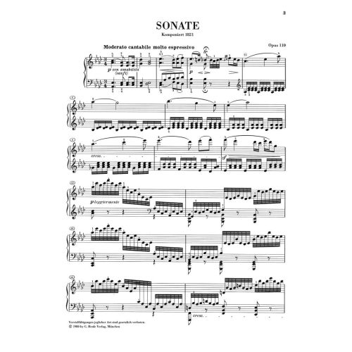 Beethoven, Ludwig van - Piano Sonata A flat major op. 110 