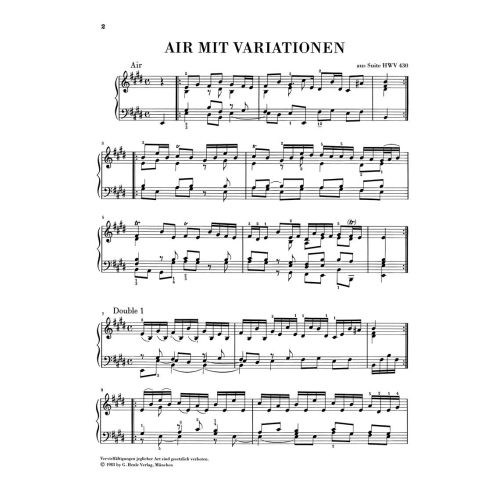 Handel, George Frideric - Air with Variations from Suite in E major (The Harmonious Blacksmith) 