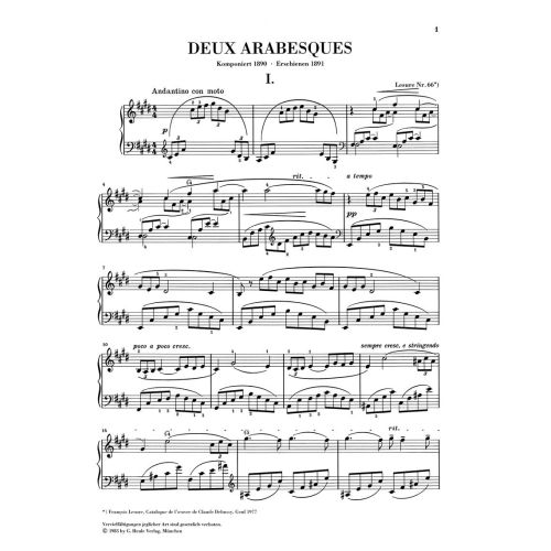 Debussy, Claude - Deux Arabesques 