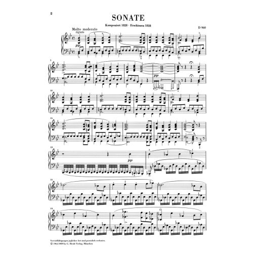 Schubert, Franz - Piano Sonata B flat major D 960 