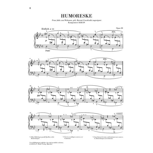 Schumann, Robert - Humoresque B flat major op. 20 