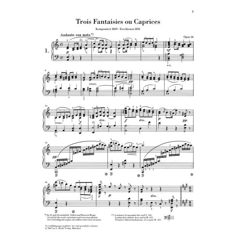 Three Fantasies or Cappricios 