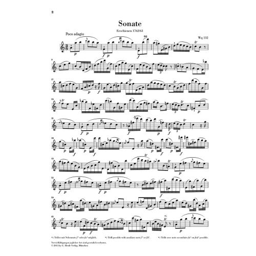 Bach, Carl Philipp Emanuel - Sonata for Flute Solo Wq 132 