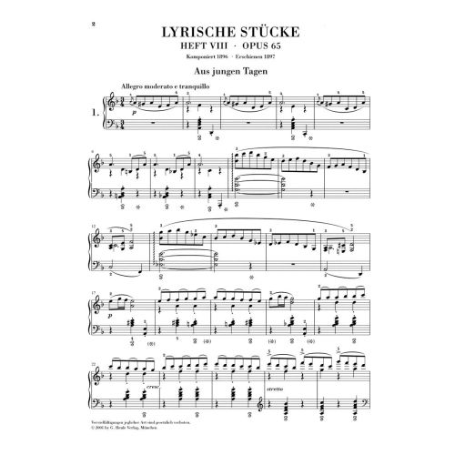 Grieg, Edvard - Lyric Pieces op. 65 Book 8