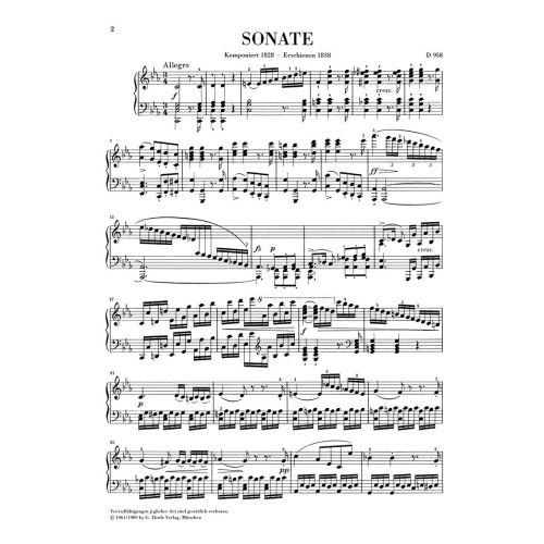 Schubert, Franz - Piano Sonata c minor D 958 