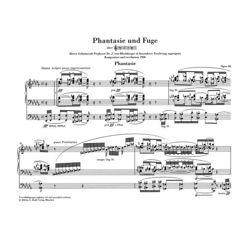 Reger, Max - Fantasy & Fugue about B-A-C-H op.46 