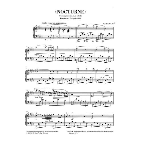 Chopin, Frédéric - Nocturne c sharp minor op. post. 