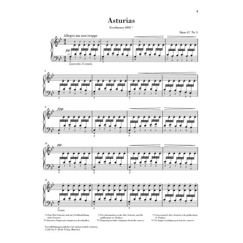 Albéniz, Isaac - Asturias 