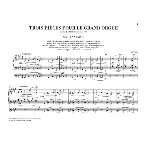 Franck, César - 3 Pieces for the Grand Orgue 