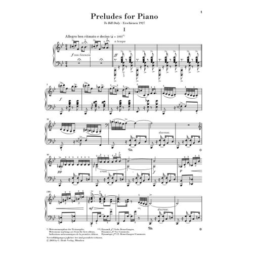 Gershwin, George - Preludes for Piano 