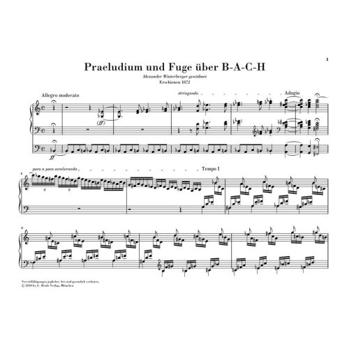 Liszt, Franz - Prelude and Fugue on B-A-C-H 