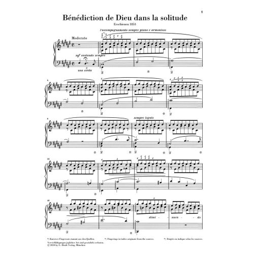 Liszt, Franz - Bénédiction de Dieu dans la solitude 