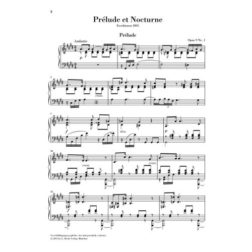 Scriabin, Alexander Nikolayevich - Prélude et Nocturne op. 9 