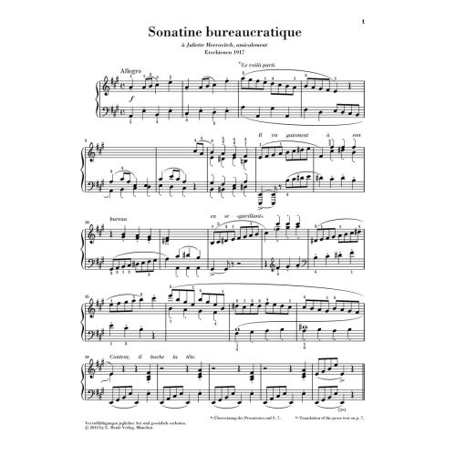 Satie, Erik - Sonatine bureaucratique 