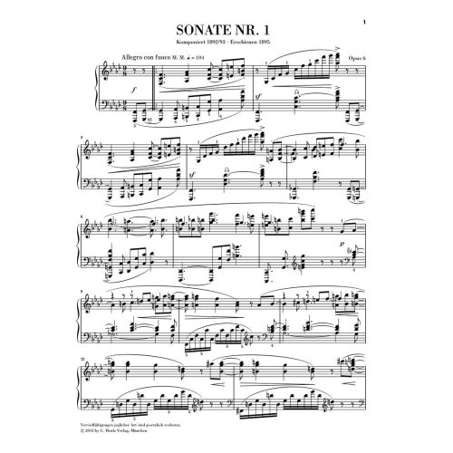 Scriabin, Alexander Nikolayevich - Piano Sonata no. 1 op. 6 