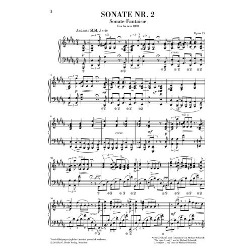 Scriabin, Alexander Nikolayevich - Piano Sonata no. 2 op. 19 