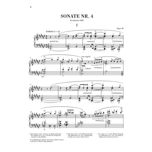 Scriabin, Alexander Nikolayevich - Piano Sonata no. 4 op. 30 