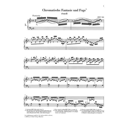 Bach, J.S - Chromatic Fantasy and Fugue BWV 903, 903a 