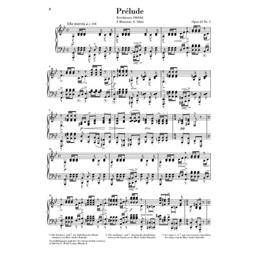 Rachmaninoff, Sergei Wassiljewitsch - Prélude op. 23, no. 5 
