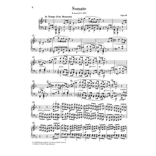 Beethoven, Ludwig van - Piano Sonata no. 22 op. 54 