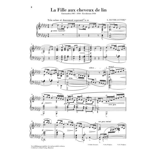 Debussy, Claude - La Fille aux cheveux de lin 