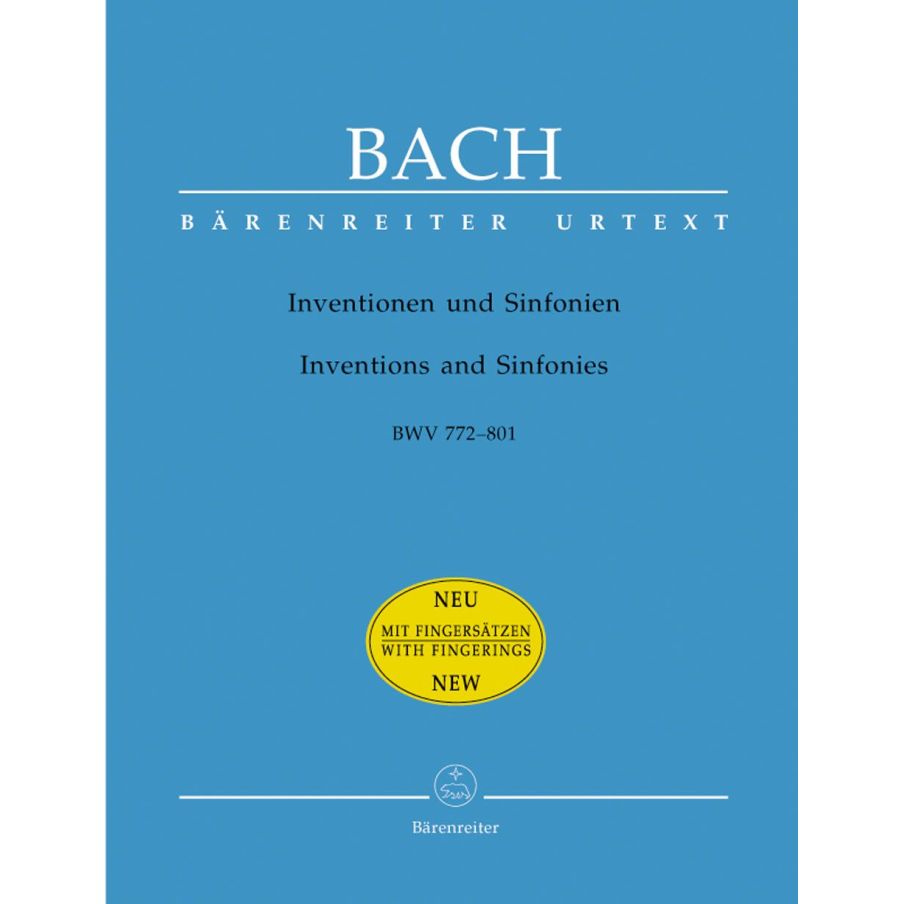 Bach J.S. - Inventions & Sinfonias (BWV772-801)  (Urtext) with fingerings