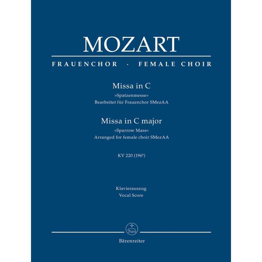 Missa brevis in C major (K.220) Sparrow Mass Vocal Score - Wolfgang Amadeus Mozart