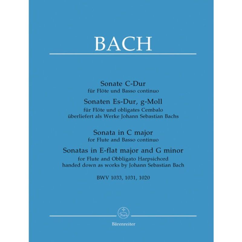 Bach J.S. - Sonatas (3) (BWV 1033 C maj: BWV 1031 E-flat maj: